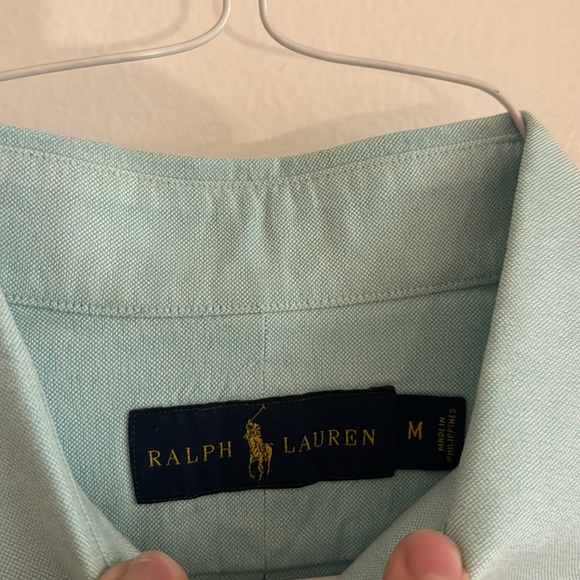 Ralph Lauren Button Down Dress Shirt - Turquoise - Size M - Picture 2 of 4